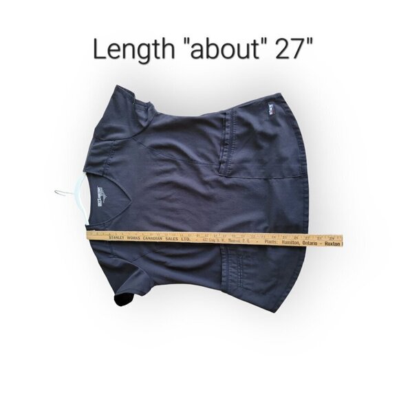 Grey's Anatomy Barco Women's V-Neck Aubrey Top Black Size L - Picture 7 of 7